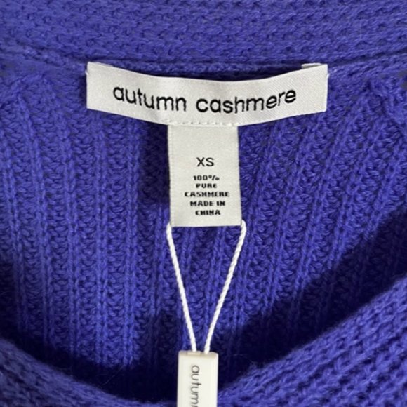 NWT AUTUMN CASHMERE 100% CASHMERE WOMENS LIGHTWEIGHT SWEATER SIZE XS - Picture 5 of 7